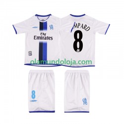 Camisola Chelsea LOMPARD 8 2003 Retro Criança Equipamento Segundo 2004 Manga Curta